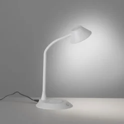 LED Tischleuchte weiß Handy Ladefunktion Touchdimmer flexibel drehbar