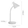 LED Tischleuchte weiß mit Schalter flexible Schreibtischleuchte
