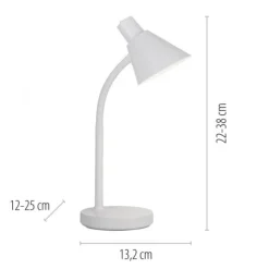 LED Tischleuchte weiß mit Schalter flexible Schreibtischleuchte