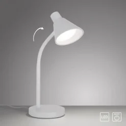 LED Tischleuchte weiß mit Schalter flexible Schreibtischleuchte
