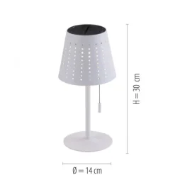 LED Tischleuchte, weiss, dimmbar, solarbetrieben, modern, kabellos
