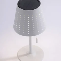LED Tischleuchte, weiss, dimmbar, solarbetrieben, modern, kabellos