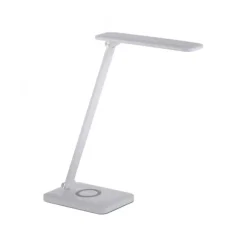 LED Tischleuchte, weiss, kabellose QI-Ladefunktion, Touchdimmer, CCT