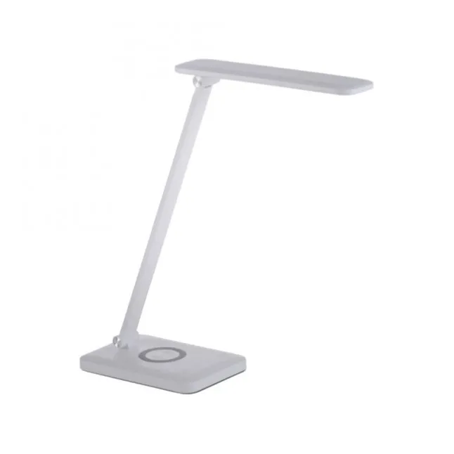 LED Tischleuchte, weiss, kabellose QI-Ladefunktion, Touchdimmer, CCT