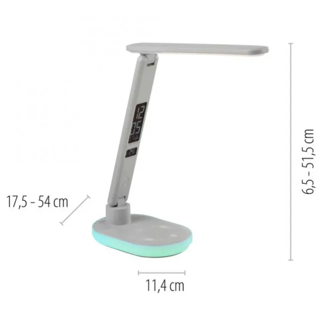 LED Tischleuchte weiß Touchdimmer Ladefunktion Handy USB kabellos