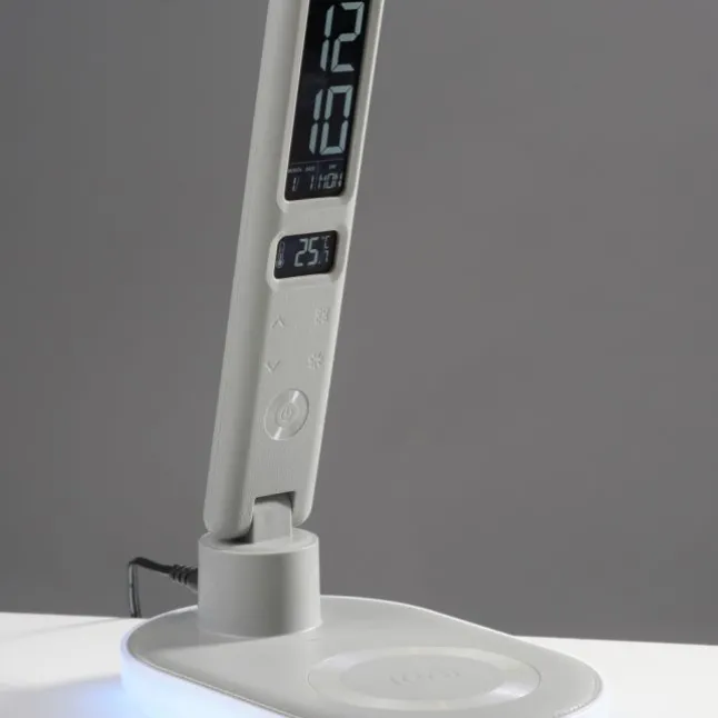 LED Tischleuchte weiß Touchdimmer Ladefunktion Handy USB kabellos