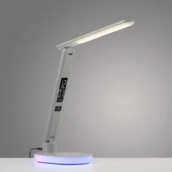 LED Tischleuchte weiß Touchdimmer Ladefunktion Handy USB kabellos