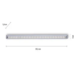 LED-Unterbauleuchte, Aluminium, warmweiße Lichtfarbe, inkl. Tastschalter