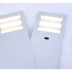 LED-Unterbauleuchten, 2er Set, Aluminium, warmweiß, Sensorschalter, modern