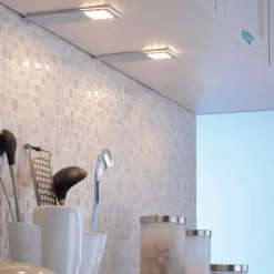 LED-Unterbauleuchten, 2er Set, Aluminium, warmweiß, Sensorschalter, modern