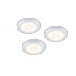 LED-Unterbauleuchten 3er Set, inkl.Anschlussleitung, silber