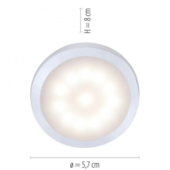 LED-Unterbauleuchten 3er Set, inkl.Anschlussleitung, silber