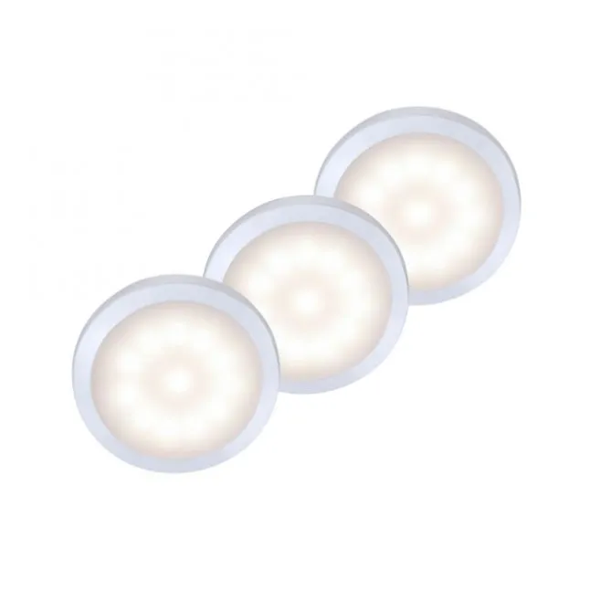 LED-Unterbauleuchten 3er Set, inkl.Anschlussleitung, silber