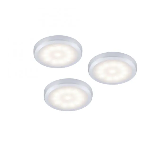 LED-Unterbauleuchten 3er Set, inkl.Anschlussleitung, silber