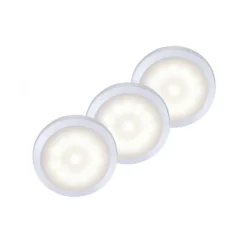 LED-Unterbauleuchten 3er Set, inkl.Anschlussleitung, silber