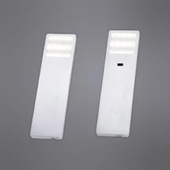 LED-Unterbauleuchten, 2er Set, warmweiße Lichtfarbe, modern, aluminium