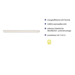 LED Unterbauleuchte, silber, flach, schlichtes Design, energiesparend