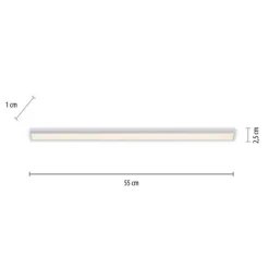 LED Unterbauleuchte, silber, flach, schlichtes Design, energiesparend