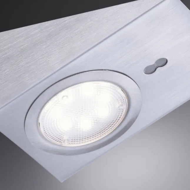 LED Unterbauleuchte, stahl, 3-flammig, keilförmig, modern