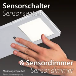 LED Unterbauleuchte, stahl, 3-flammig, keilförmig, modern
