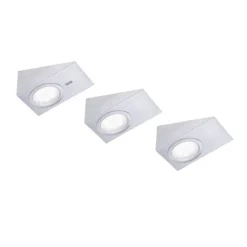 LED Unterbauleuchte, stahl, 3-flammig, keilförmig, modern