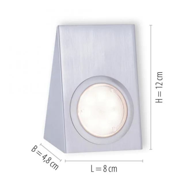 LED Unterbauleuchte, stahl, 3-flammig, keilförmig, modern