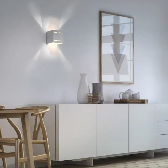 LED Wandlampe aluminium Lichtaustritt nach oben unten Treppenhauslampe