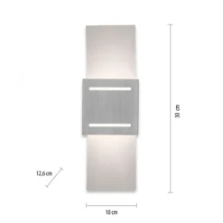 LED Wandlampe aluminium Lichtaustritt nach oben unten Treppenhauslampe