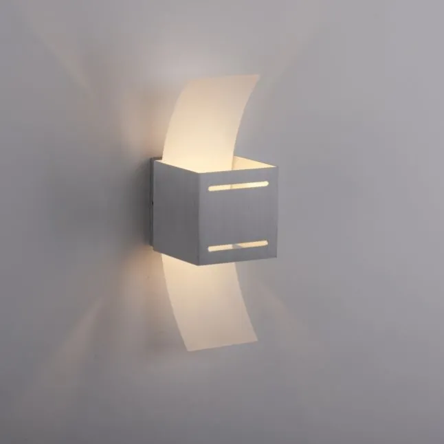 LED Wandlampe aluminium Lichtaustritt nach oben unten Treppenhauslampe