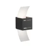 LED Wandlampe anthrazit Lichtaustritt nach oben unten Treppenhauslampe