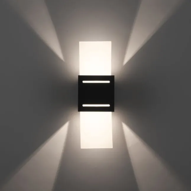 LED Wandlampe anthrazit Lichtaustritt nach oben unten Treppenhauslampe
