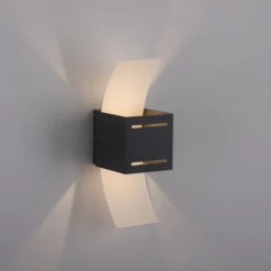 LED Wandlampe anthrazit Lichtaustritt nach oben unten Treppenhauslampe
