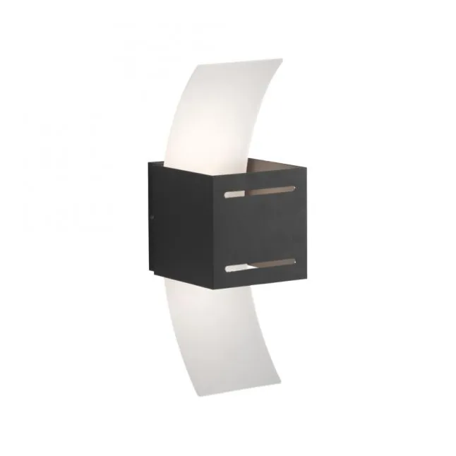LED Wandlampe anthrazit Lichtaustritt nach oben unten Treppenhauslampe