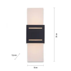 LED Wandlampe anthrazit Lichtaustritt nach oben unten Treppenhauslampe
