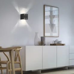 LED Wandlampe anthrazit Lichtaustritt nach oben unten Treppenhauslampe