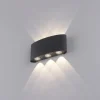 LED Wandlampe 6 flammig anthrazit farbig Außenlampe Innenlampe dekorativ