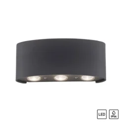 LED Wandlampe 6 flammig anthrazit farbig Außenlampe Innenlampe dekorativ