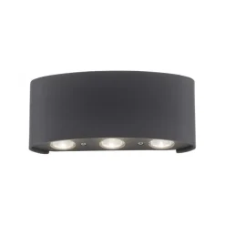 LED Wandlampe 6 flammig anthrazit farbig Außenlampe Innenlampe dekorativ