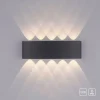 LED Wandlampe 10 flammig anthrazit farbig Außenlampe Innenlampe dekorativ