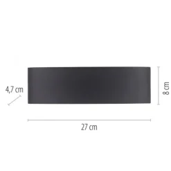 LED Wandlampe 10 flammig anthrazit farbig Außenlampe Innenlampe dekorativ