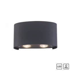 LED Wandlampe 4 flammig anthrazit farbig Außenlampe Innenlampe dekorativ
