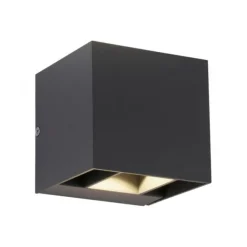 LED-Wandleuchte, anthrazit, IP 54, warmweiß, 3000 Kelvin, Abstrahlwinkel einstellbar