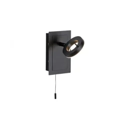 LED Wandleuchte anthrazit matt 1flammig drehbar Schalter spritzwasserschutz