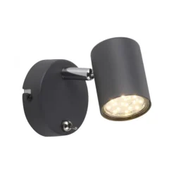 LED Wandleuchte, anthrazit, schwenkbar, drehbar, warmweiß