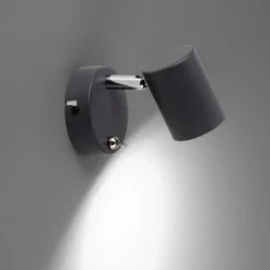 LED Wandleuchte, anthrazit, schwenkbar, drehbar, warmweiß
