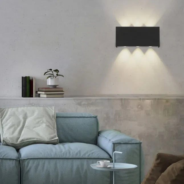 LED Wandleuchte anthrazit Smarthome Fernbedienung dimmbar App