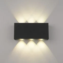 LED Wandleuchte anthrazit Smarthome Fernbedienung dimmbar App
