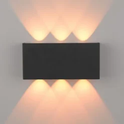 LED Wandleuchte anthrazit Smarthome Fernbedienung dimmbar App