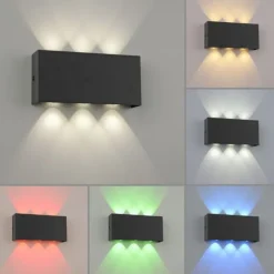 LED Wandleuchte anthrazit Smarthome Fernbedienung dimmbar App