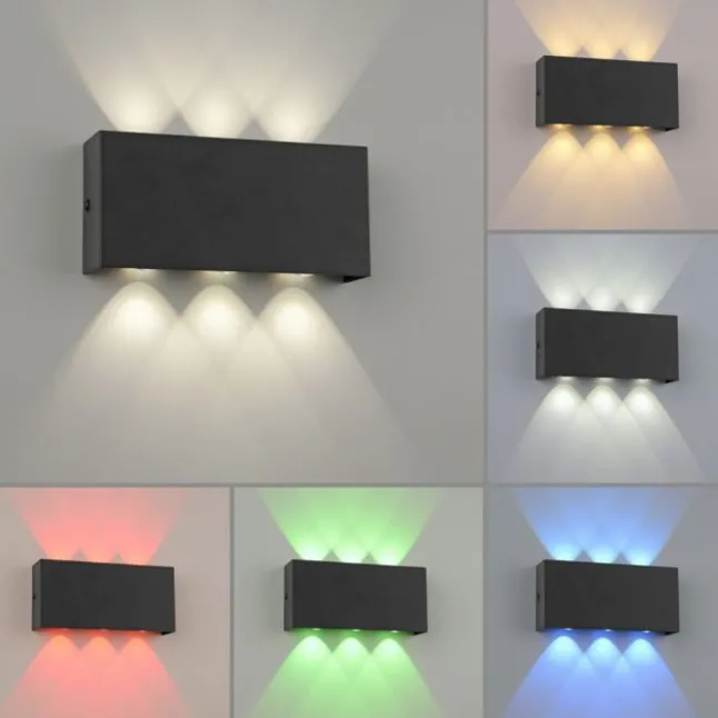 LED Wandleuchte anthrazit Smarthome Fernbedienung dimmbar App
